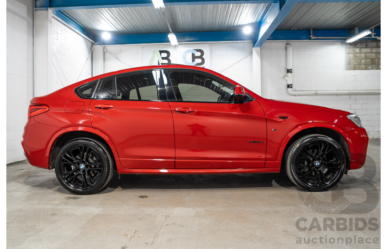 07/2018 BMW X4 xDrive 20i (AWD) F26 MY16 5d Coupe Red 2.0L