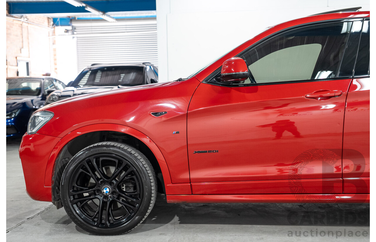 07/2018 BMW X4 xDrive 20i (AWD) F26 MY16 5d Coupe Red 2.0L