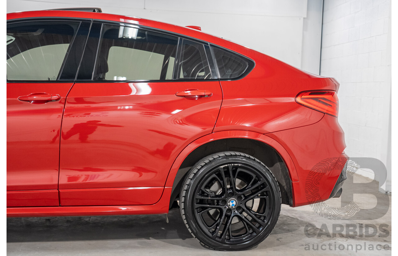 07/2018 BMW X4 xDrive 20i (AWD) F26 MY16 5d Coupe Red 2.0L