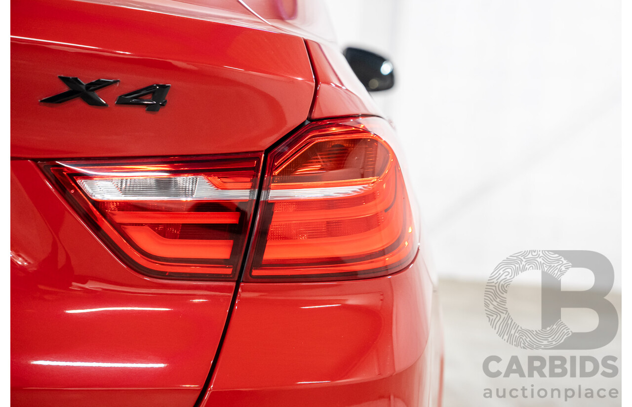 07/2018 BMW X4 xDrive 20i (AWD) F26 MY16 5d Coupe Red 2.0L