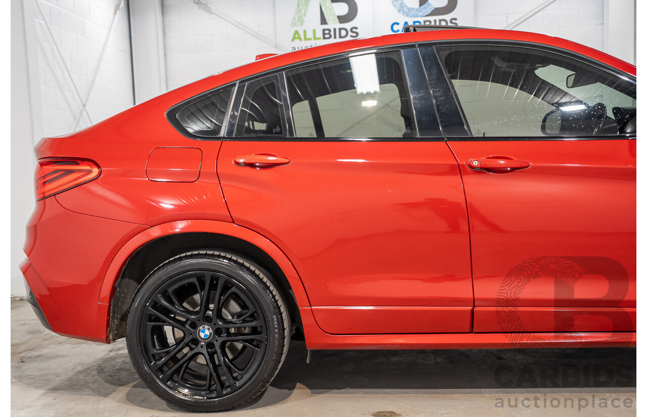 07/2018 BMW X4 xDrive 20i (AWD) F26 MY16 5d Coupe Red 2.0L