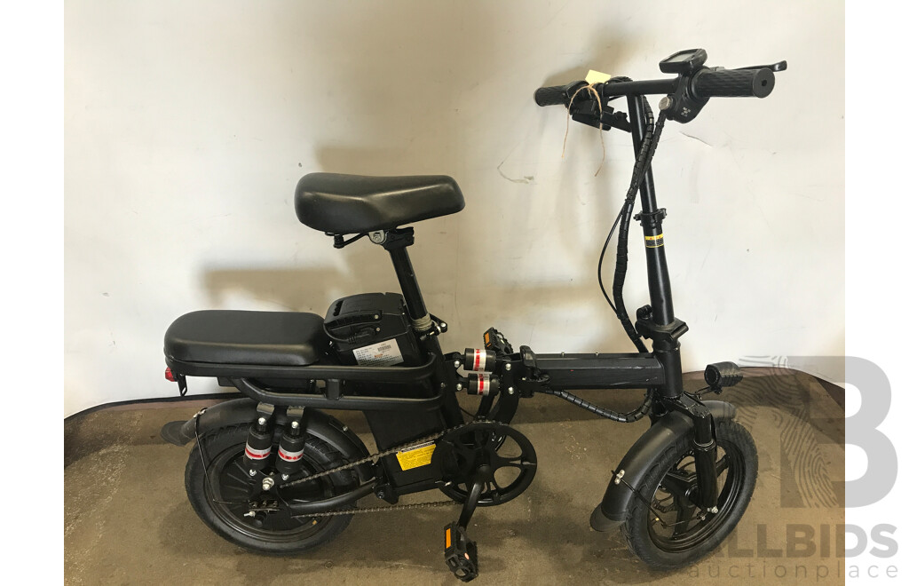 Black Single Speed Electric Bike