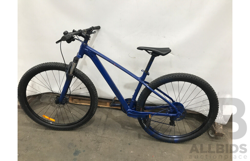 Blue Spray Painted 18 Speed Mountian Bike