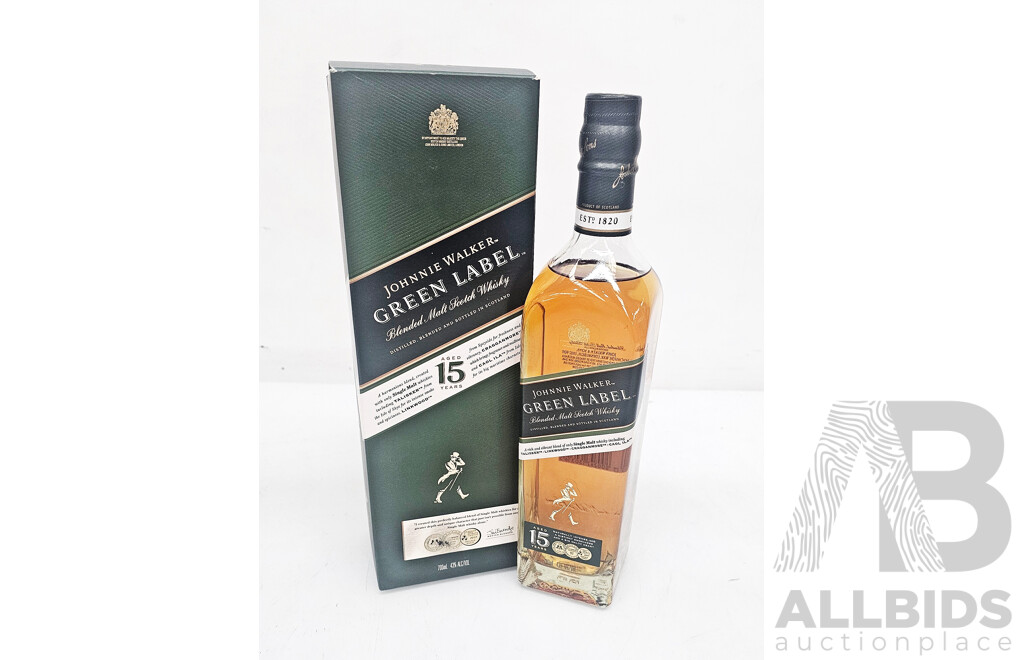 Johnnie Walker Green Label Blended Scotch Whisky in Presentation Box