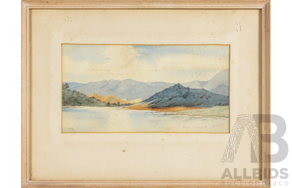 Lucy Newell, (20th Century, Australian, 1906-1987), Blue Mountains, Watercolour., 34H x 45W cm (frame)