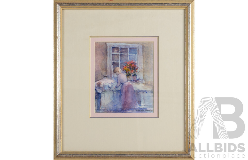 Wendy Courtney (20th Century, Australian, Active c1980s), Sweet Dreams, Original Watercolour, 46H x 41W cm (frame)