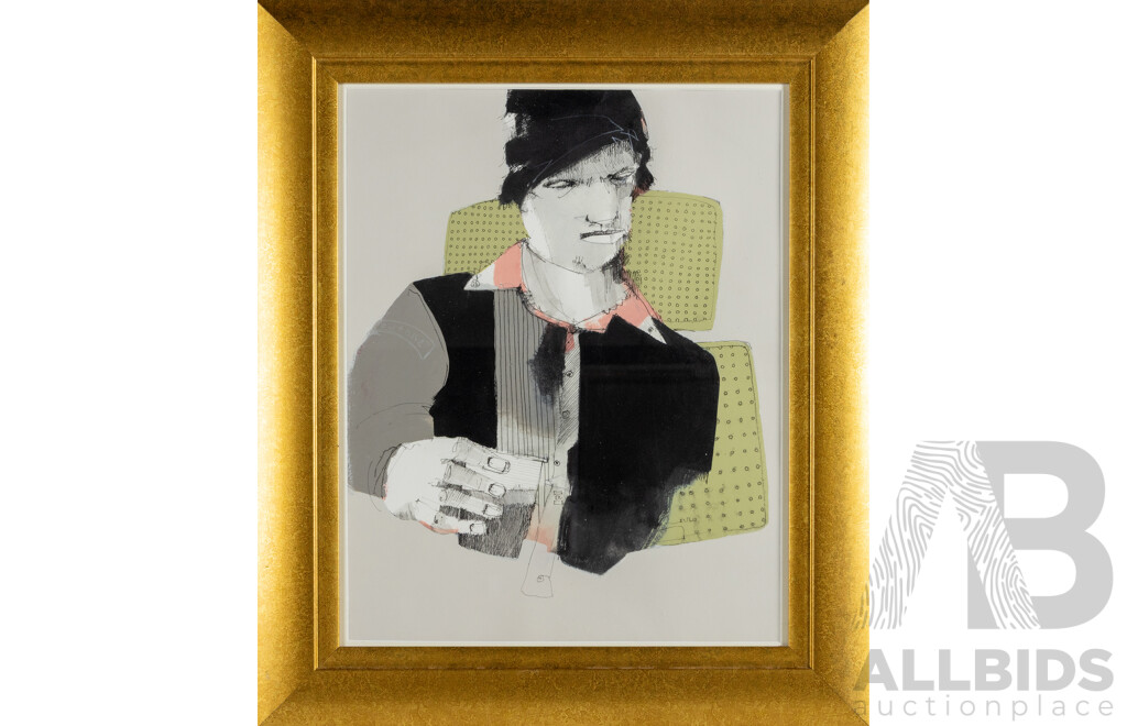 Dane Lovett, (20th Century, Australian, 1984-), Simple Money Tactics, Original Mixed Media on Paper, 64H x 55W cm (frame)