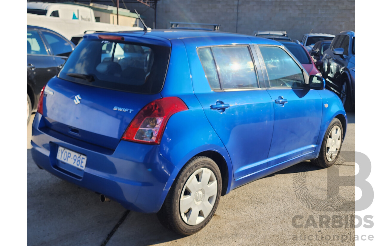 07/2010 Suzuki Swift  EZ 07 UPDATE 5d Hatchback Blue 1.5L