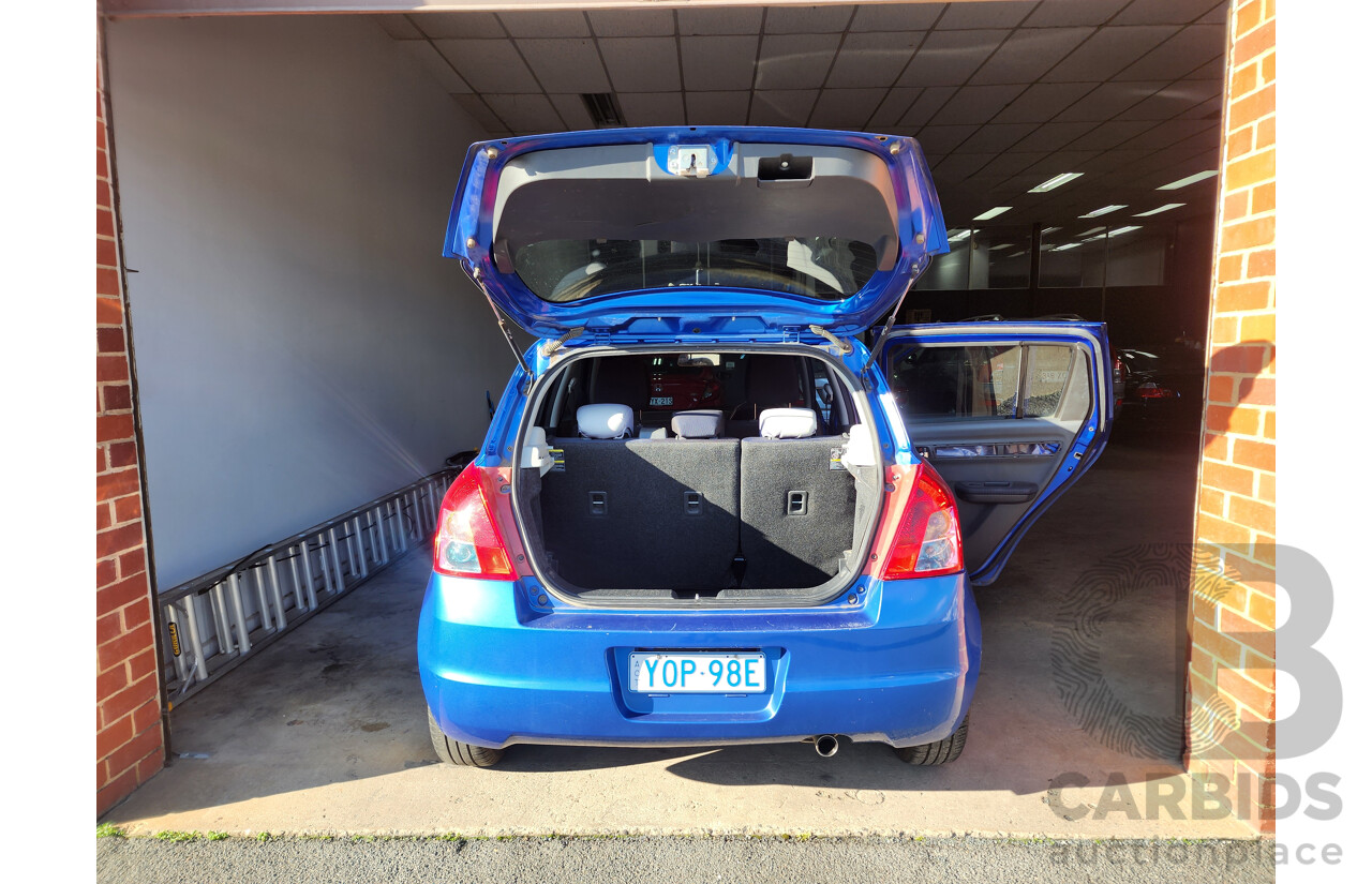 07/2010 Suzuki Swift  EZ 07 UPDATE 5d Hatchback Blue 1.5L