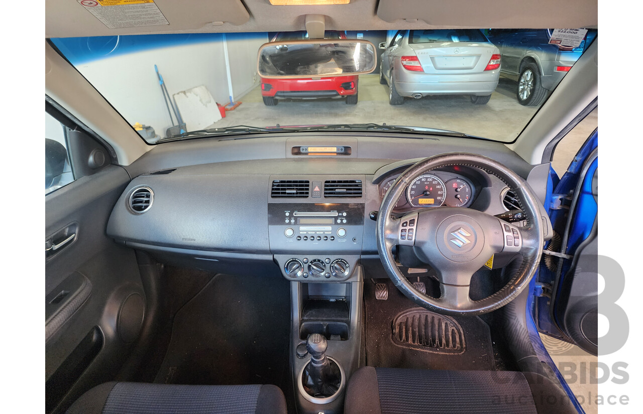 07/2010 Suzuki Swift  EZ 07 UPDATE 5d Hatchback Blue 1.5L