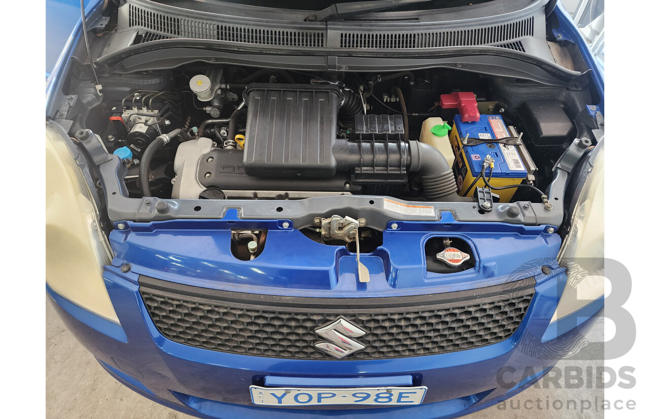 07/2010 Suzuki Swift  EZ 07 UPDATE 5d Hatchback Blue 1.5L