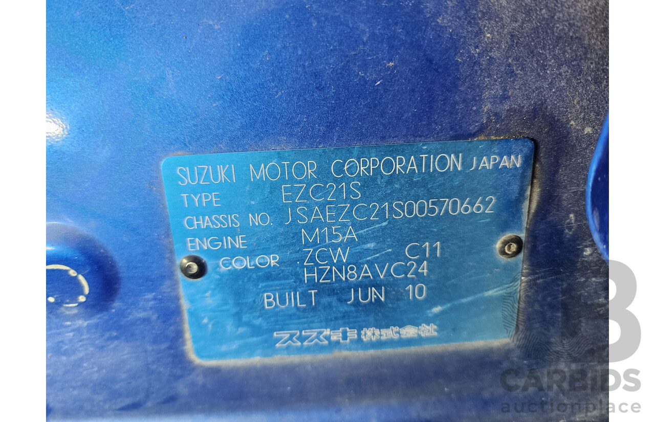 07/2010 Suzuki Swift  EZ 07 UPDATE 5d Hatchback Blue 1.5L