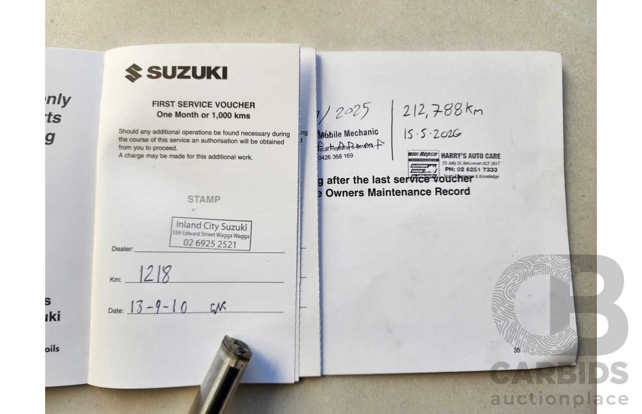 07/2010 Suzuki Swift  EZ 07 UPDATE 5d Hatchback Blue 1.5L