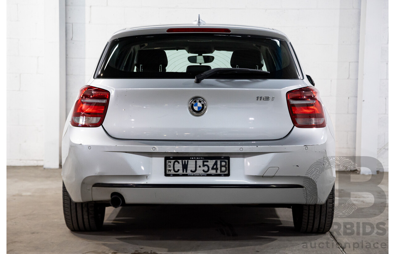 10/2014 BMW 116i Sport Line F20 MY13 5D Hatchback Glacier Silver Metallic Turbo 1.6L