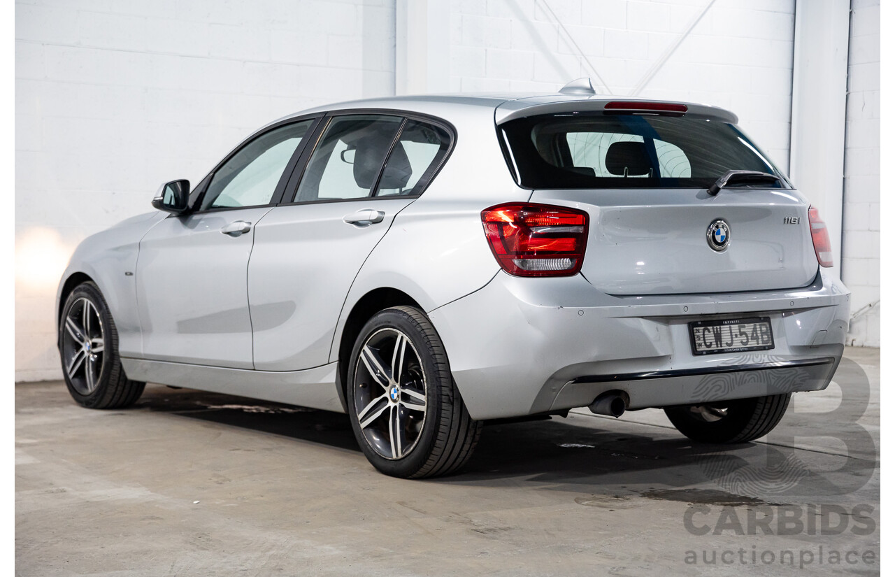 10/2014 BMW 116i Sport Line F20 MY13 5D Hatchback Glacier Silver Metallic Turbo 1.6L