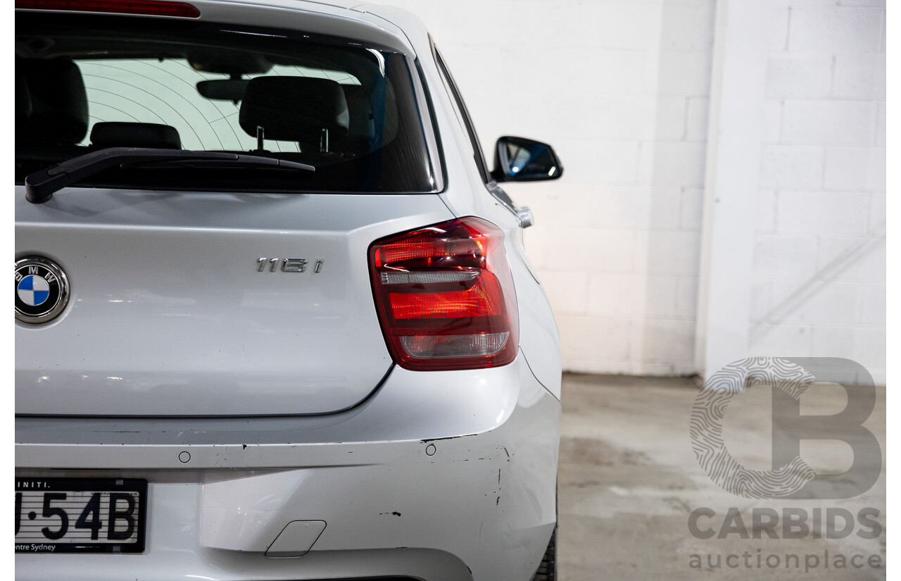 10/2014 BMW 116i Sport Line F20 MY13 5D Hatchback Glacier Silver Metallic Turbo 1.6L