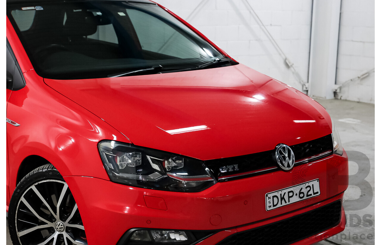 07/2016 Volkswagen Polo GTI 6R MY16 5D Hatchback Flash Red Turbo 1.8L
