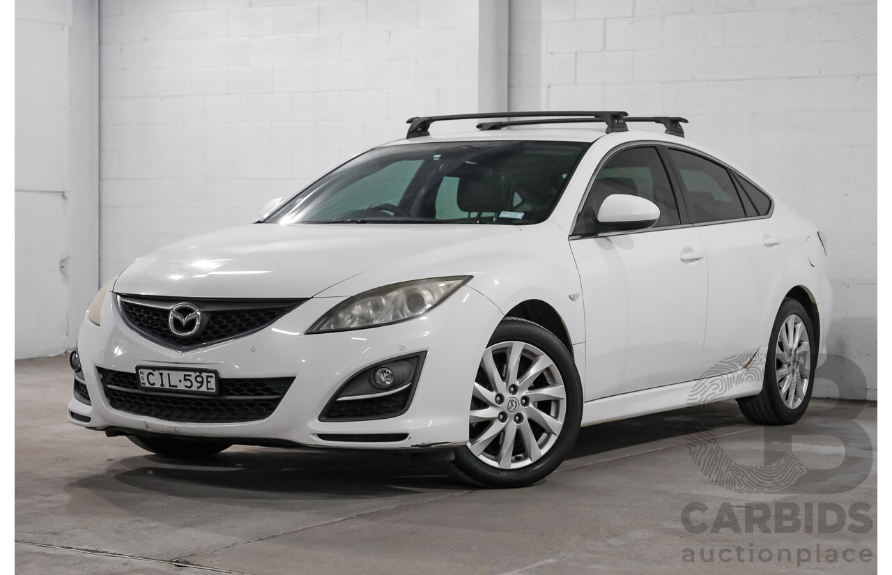 08/2012 Mazda Mazda6 Touring GH MY11 5d Hatchback White 2.5L
