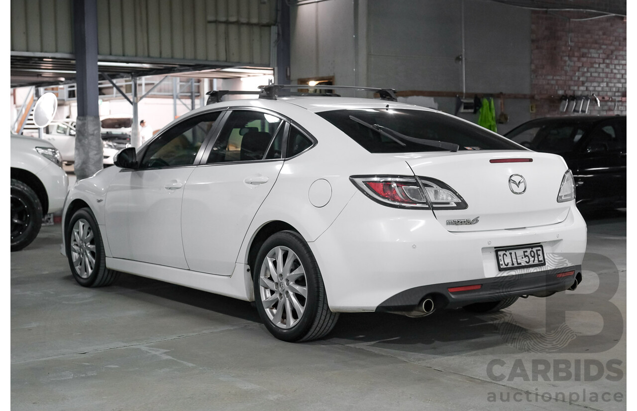 08/2012 Mazda Mazda6 Touring GH MY11 5d Hatchback White 2.5L