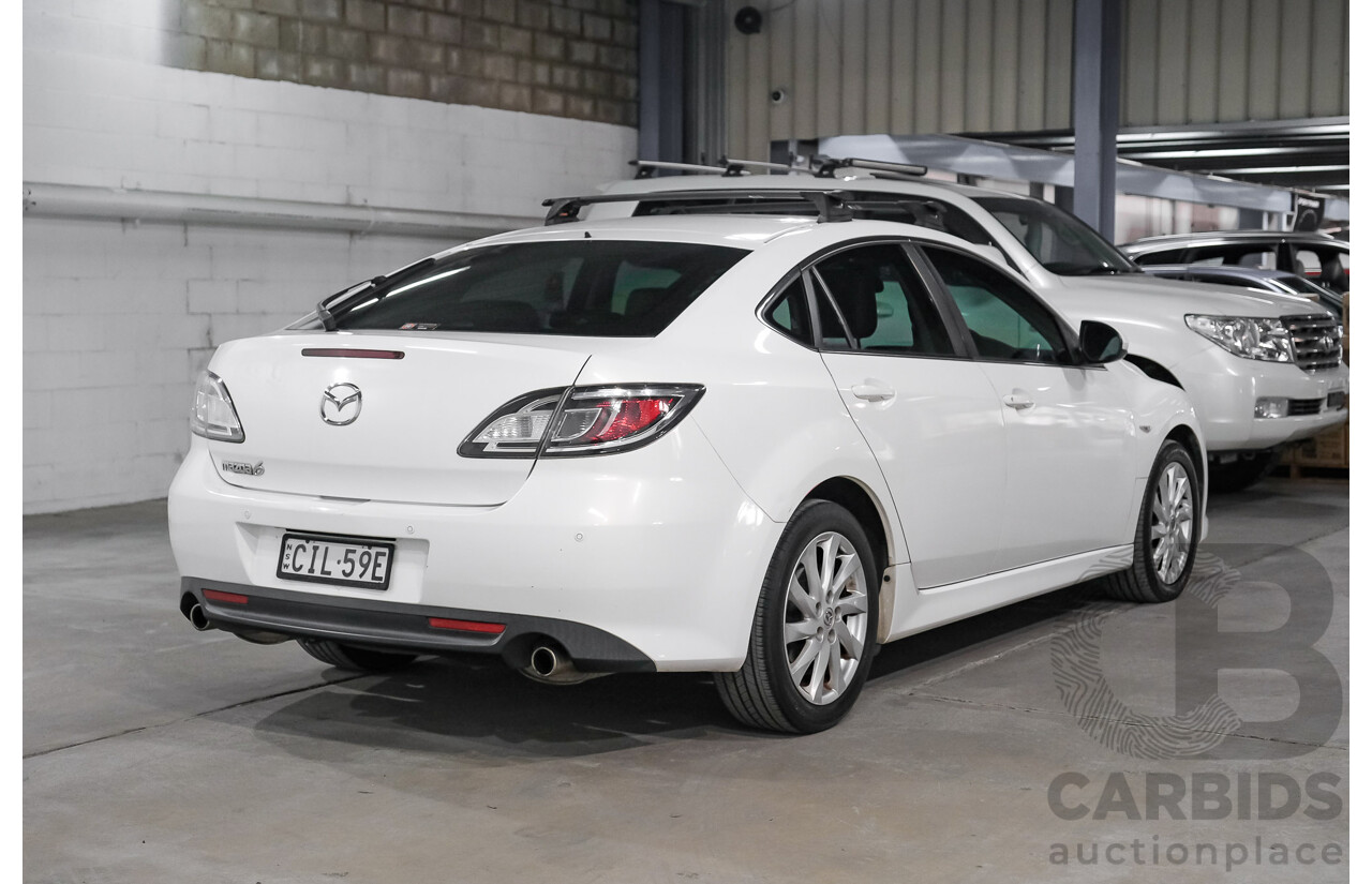 08/2012 Mazda Mazda6 Touring GH MY11 5d Hatchback White 2.5L