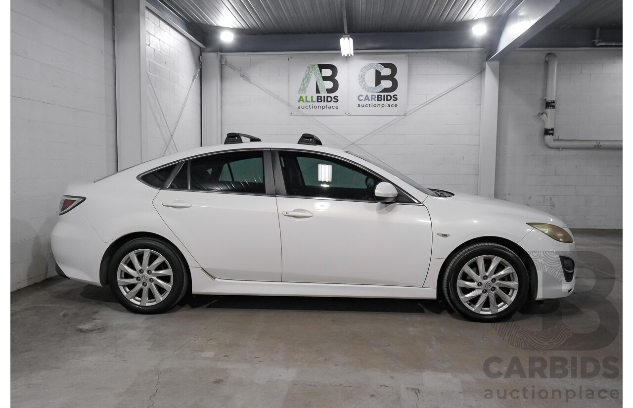 08/2012 Mazda Mazda6 Touring GH MY11 5d Hatchback White 2.5L