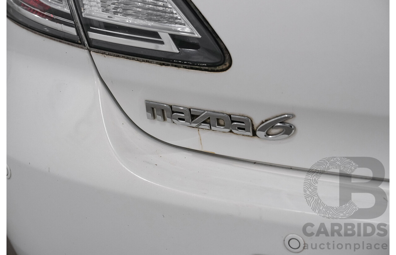08/2012 Mazda Mazda6 Touring GH MY11 5d Hatchback White 2.5L