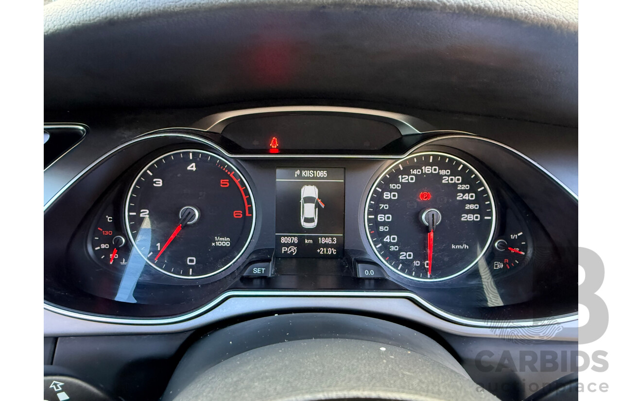 07/2012 Audi A4 2.0 TDI FWD B8 (8K) MY13 4D Sedan Lava Gray Pearlescent Turbo Diesel 2.0L