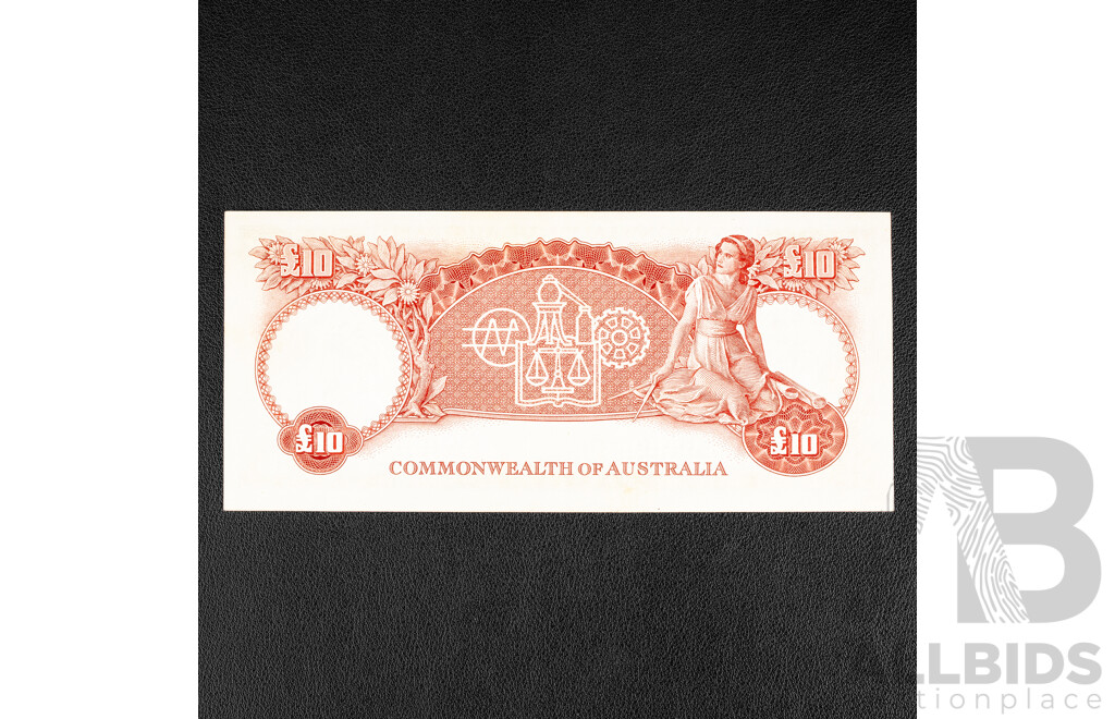 Australian 1960 Ten Pound Note, Coombs/Wilson, WA38 007795, R63