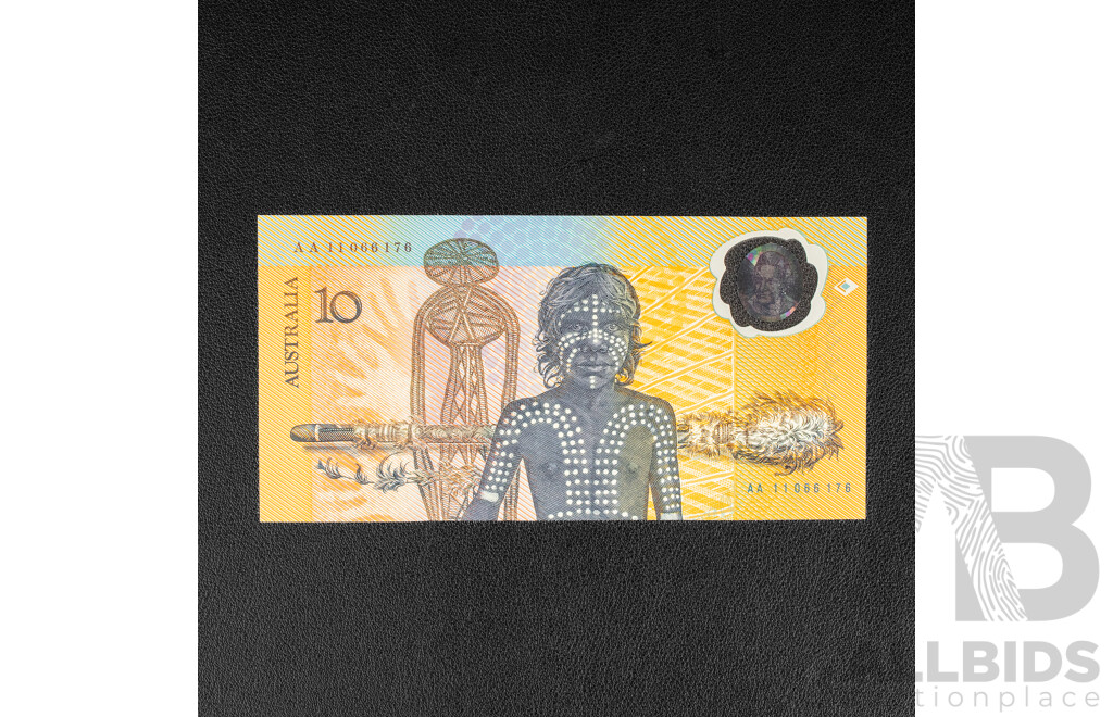 Australian 1988 Commemorative Ten Dollar Note, AA11086178