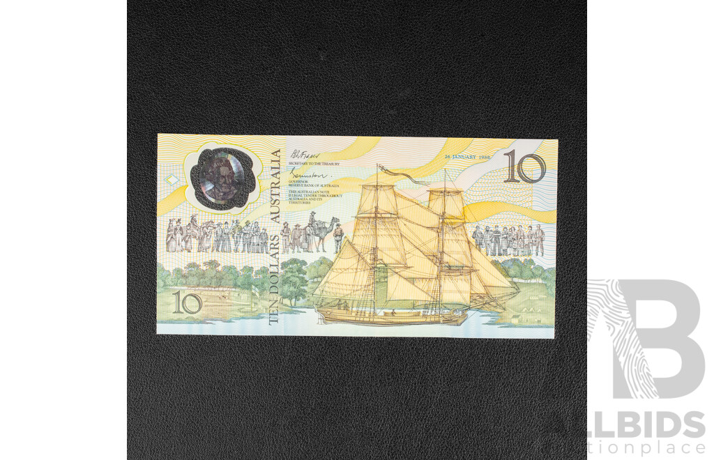 Australian 1988 Commemorative Ten Dollar Note, AA11086178