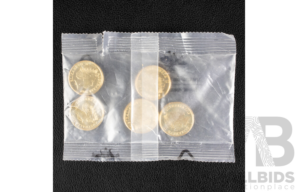 Five 2019 UNC Two Dollar Coins, Police Rememberance