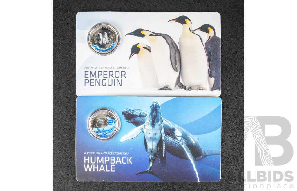 Australian 2023 Antarctic Coloured 50c coins.