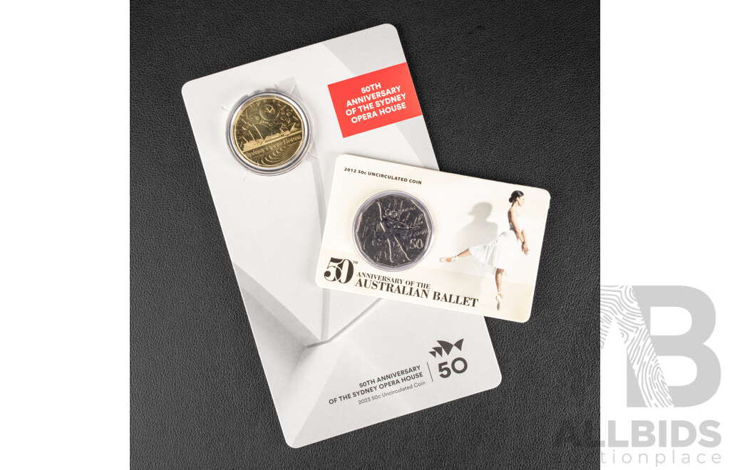 Australian Fifty cent Coins, 2012 Australian Ballet, 2023 Opera House