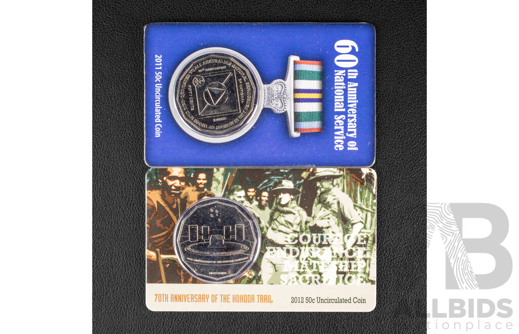 Australian 2011, 2012 Fifty Cent Coins, Military Service