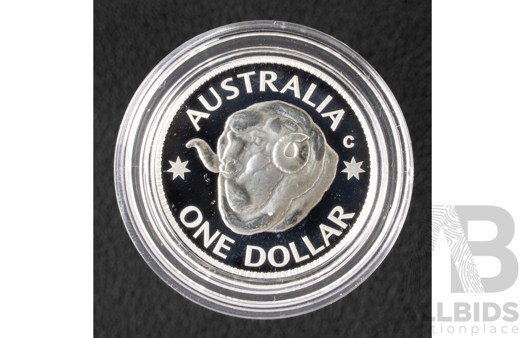 Australian RAM 2011 Silver Proof One Dollar Coin, Ram's Head Dollar