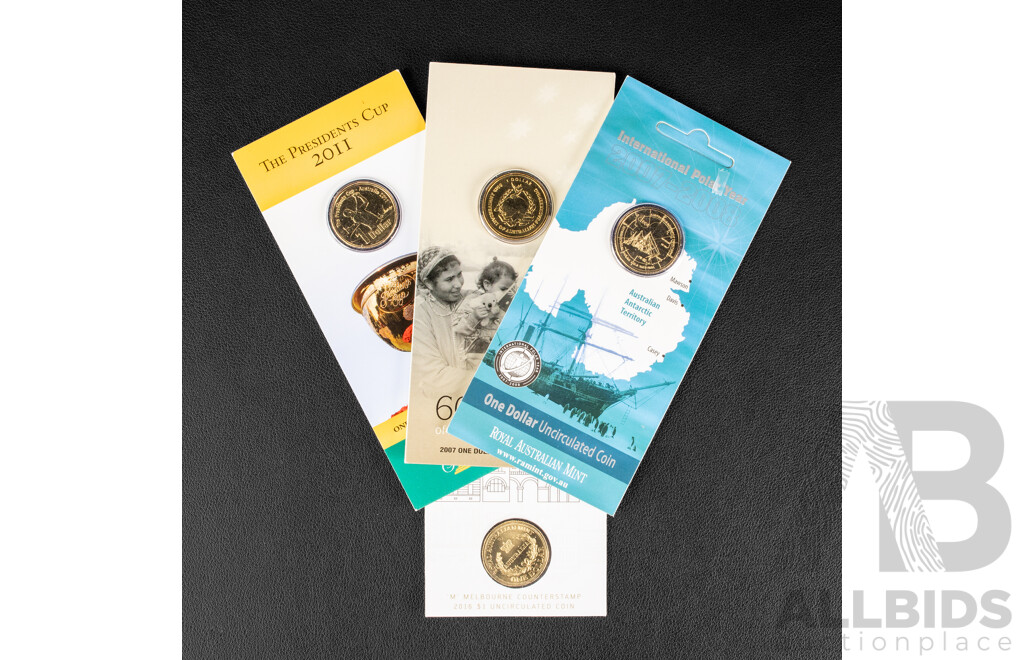 Australian 2007, 2011, 2016 Commemoratve One Dollar Coiins
