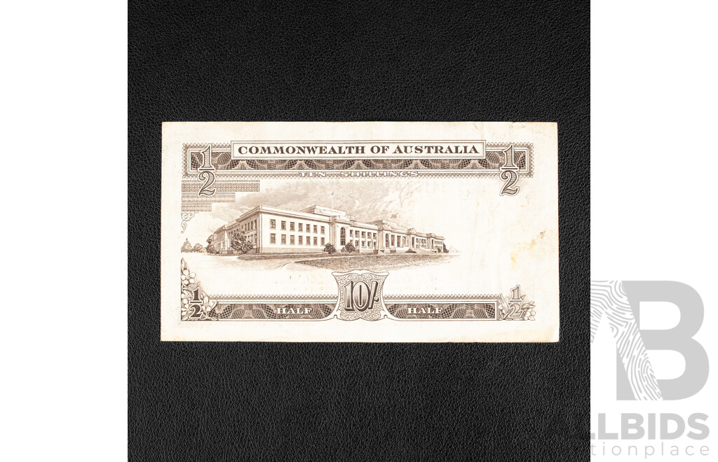 Australian 1961 Ten Shilling note R17, AH15 341614