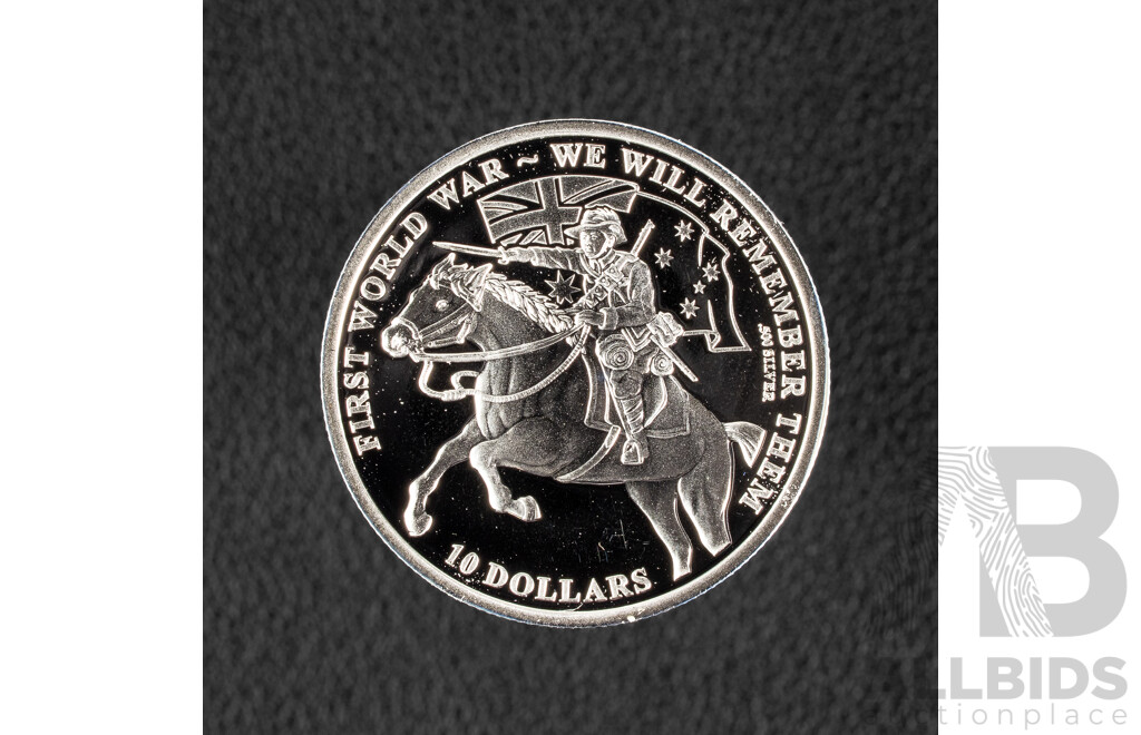 Kiriati 2017 Silver Ten Dolla Coin. We Will Remember Them