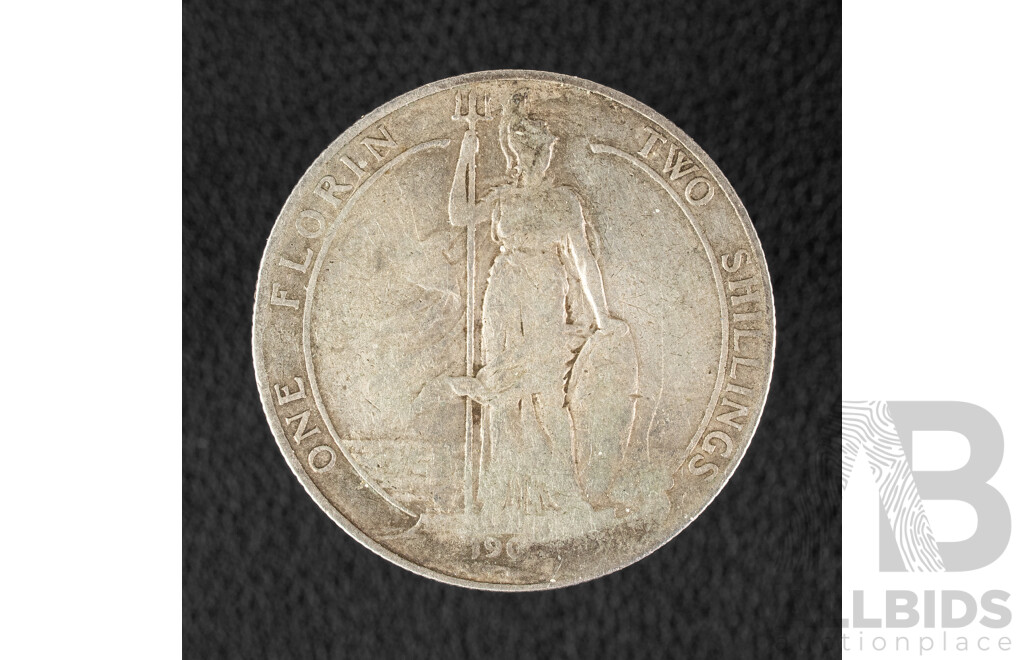 United Kingdom 1906 KEVII Silver Florin .925