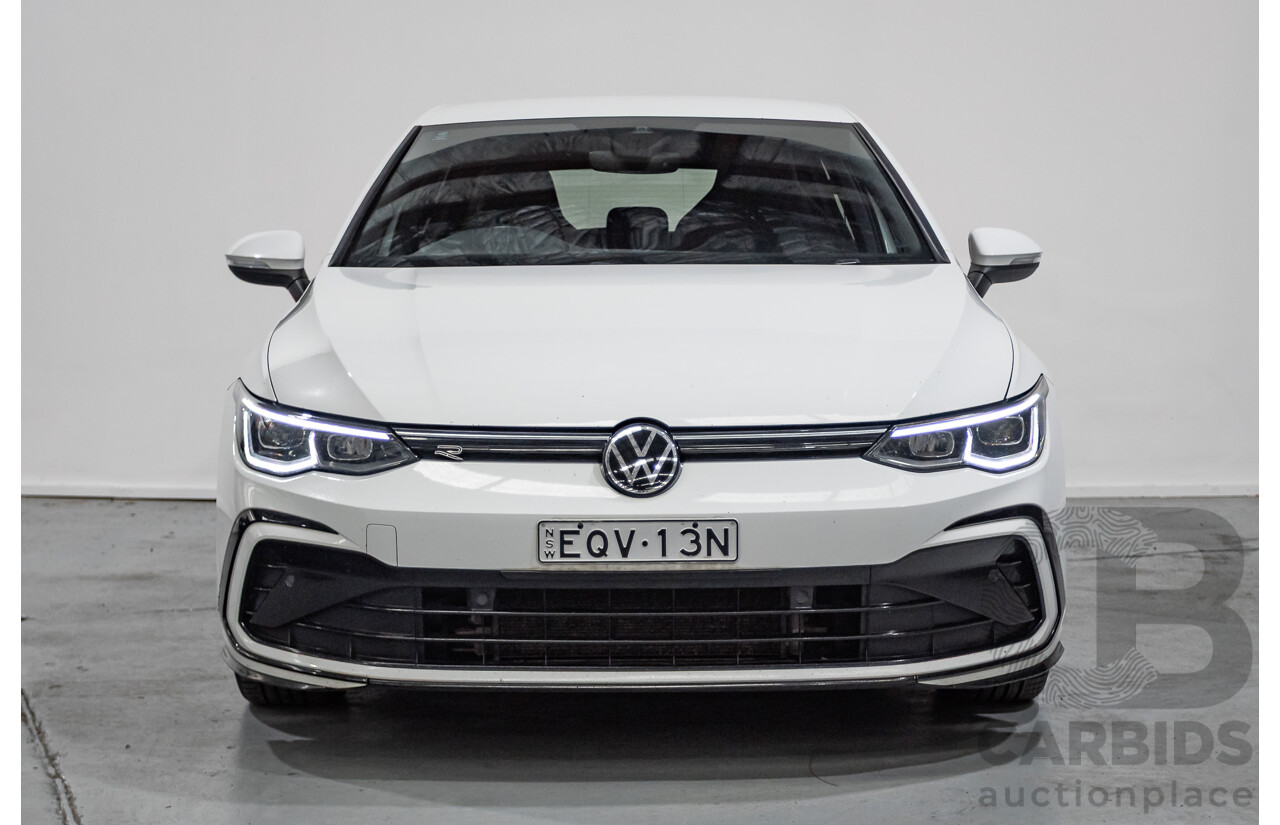 11/2021 Volkswagen Golf 110TSI R-Line MK8 MY22 5d Hatchback Pure White Turbo 1.4L