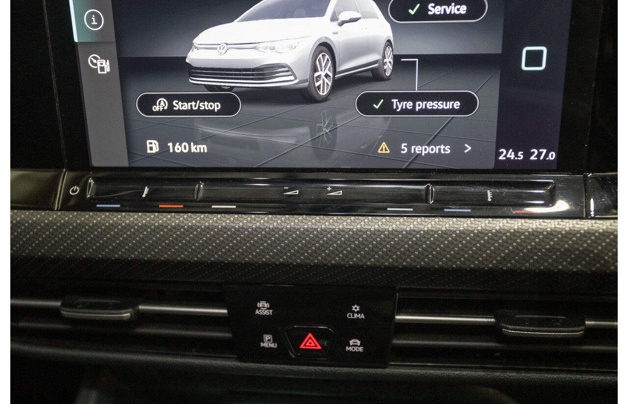 11/2021 Volkswagen Golf 110TSI R-Line MK8 MY22 5d Hatchback Pure White Turbo 1.4L
