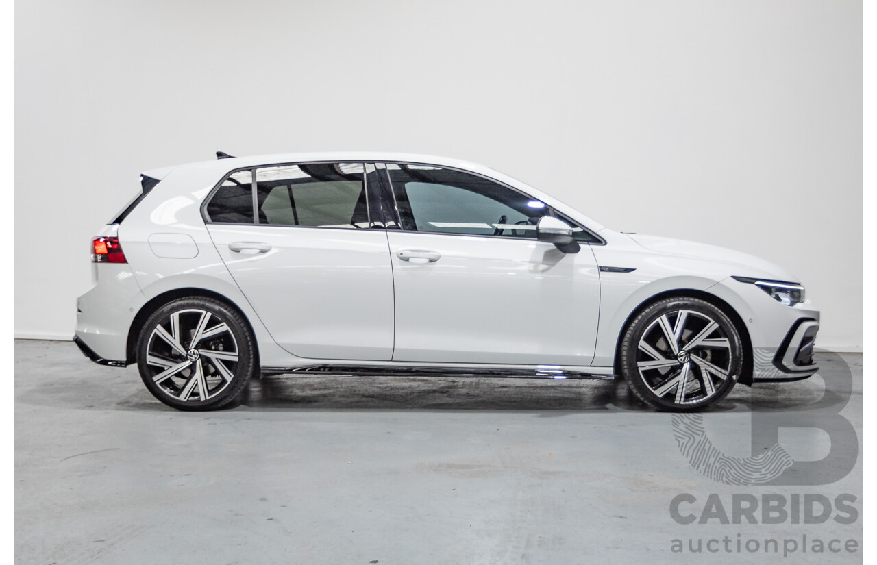 11/2021 Volkswagen Golf 110TSI R-Line MK8 MY22 5d Hatchback Pure White Turbo 1.4L