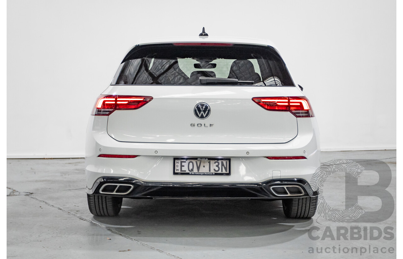 11/2021 Volkswagen Golf 110TSI R-Line MK8 MY22 5d Hatchback Pure White Turbo 1.4L