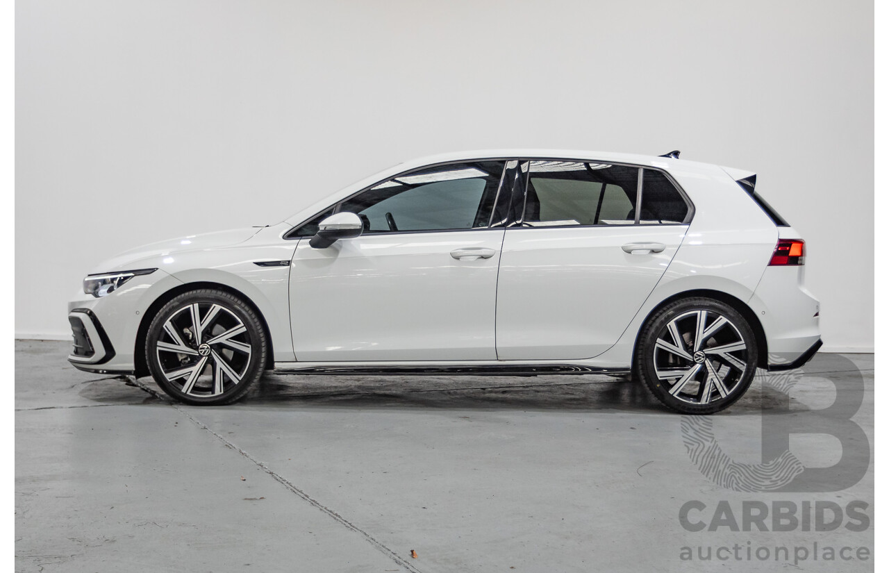 11/2021 Volkswagen Golf 110TSI R-Line MK8 MY22 5d Hatchback Pure White Turbo 1.4L