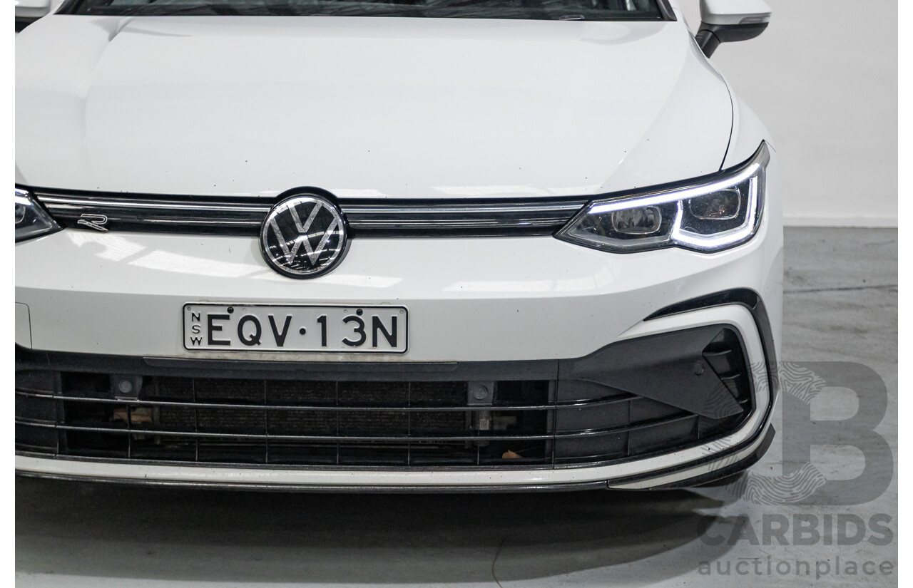 11/2021 Volkswagen Golf 110TSI R-Line MK8 MY22 5d Hatchback Pure White Turbo 1.4L