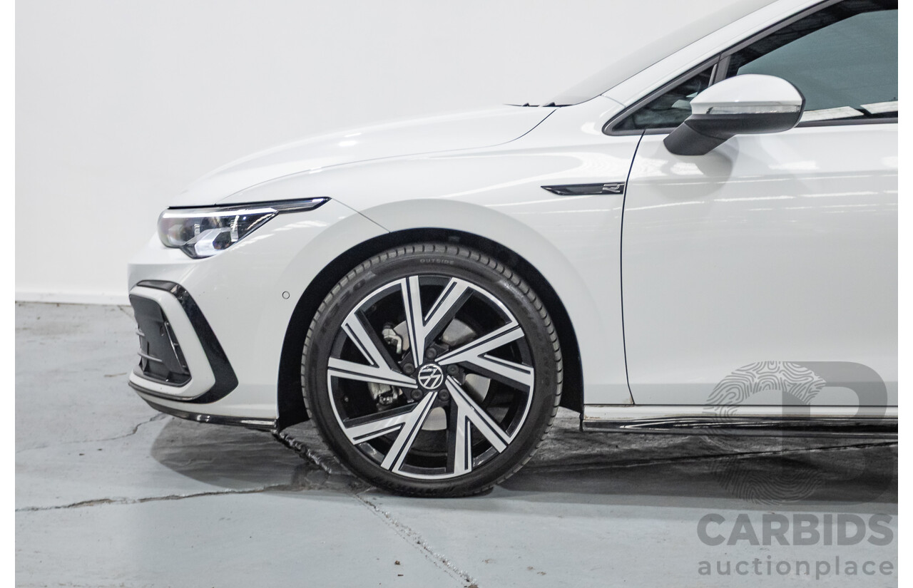 11/2021 Volkswagen Golf 110TSI R-Line MK8 MY22 5d Hatchback Pure White Turbo 1.4L