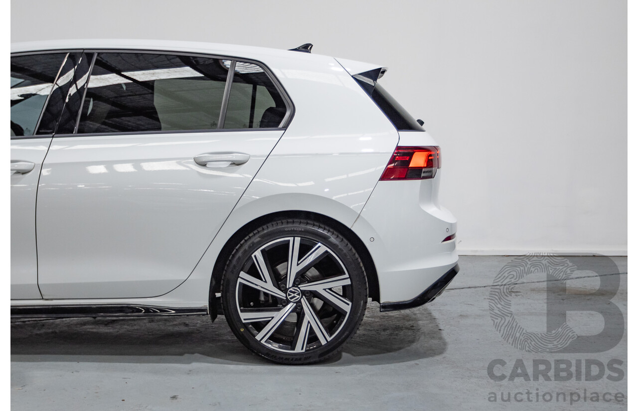 11/2021 Volkswagen Golf 110TSI R-Line MK8 MY22 5d Hatchback Pure White Turbo 1.4L