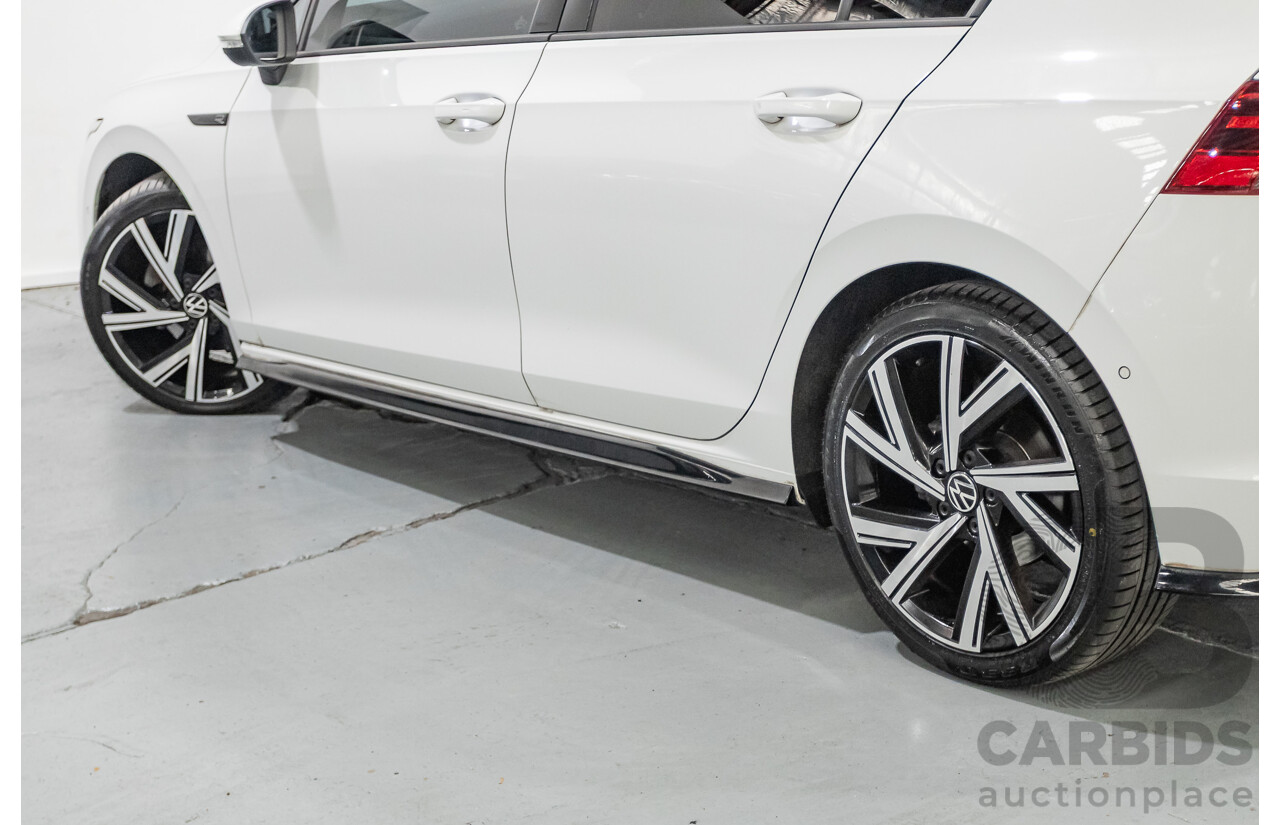 11/2021 Volkswagen Golf 110TSI R-Line MK8 MY22 5d Hatchback Pure White Turbo 1.4L