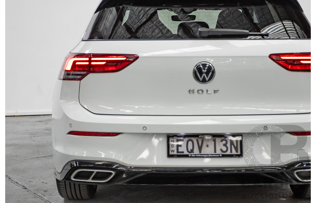 11/2021 Volkswagen Golf 110TSI R-Line MK8 MY22 5d Hatchback Pure White Turbo 1.4L