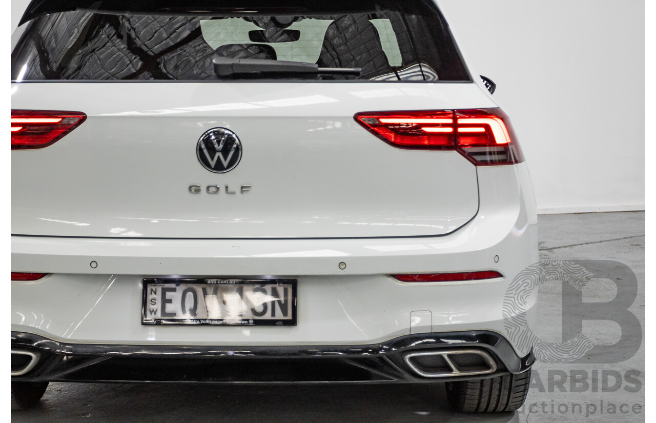 11/2021 Volkswagen Golf 110TSI R-Line MK8 MY22 5d Hatchback Pure White Turbo 1.4L